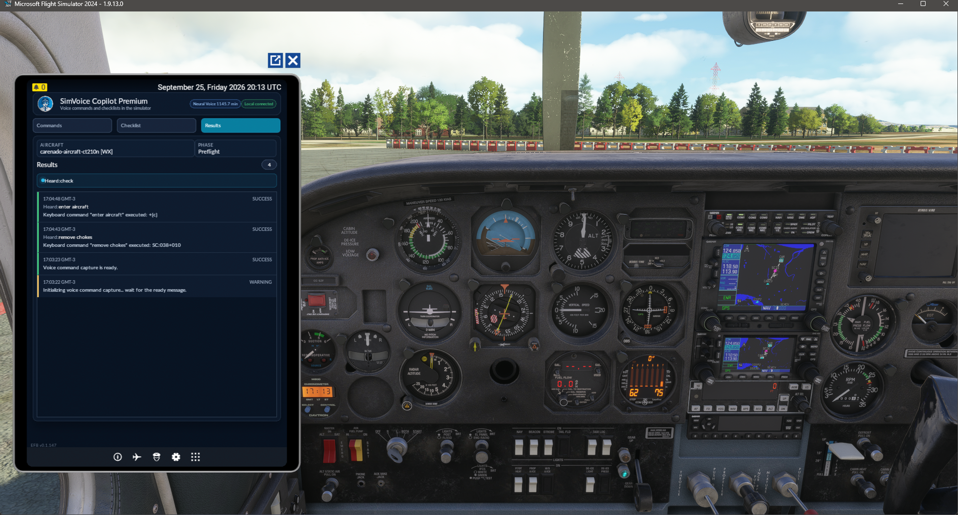 MSFS 2024 EFB - Results view