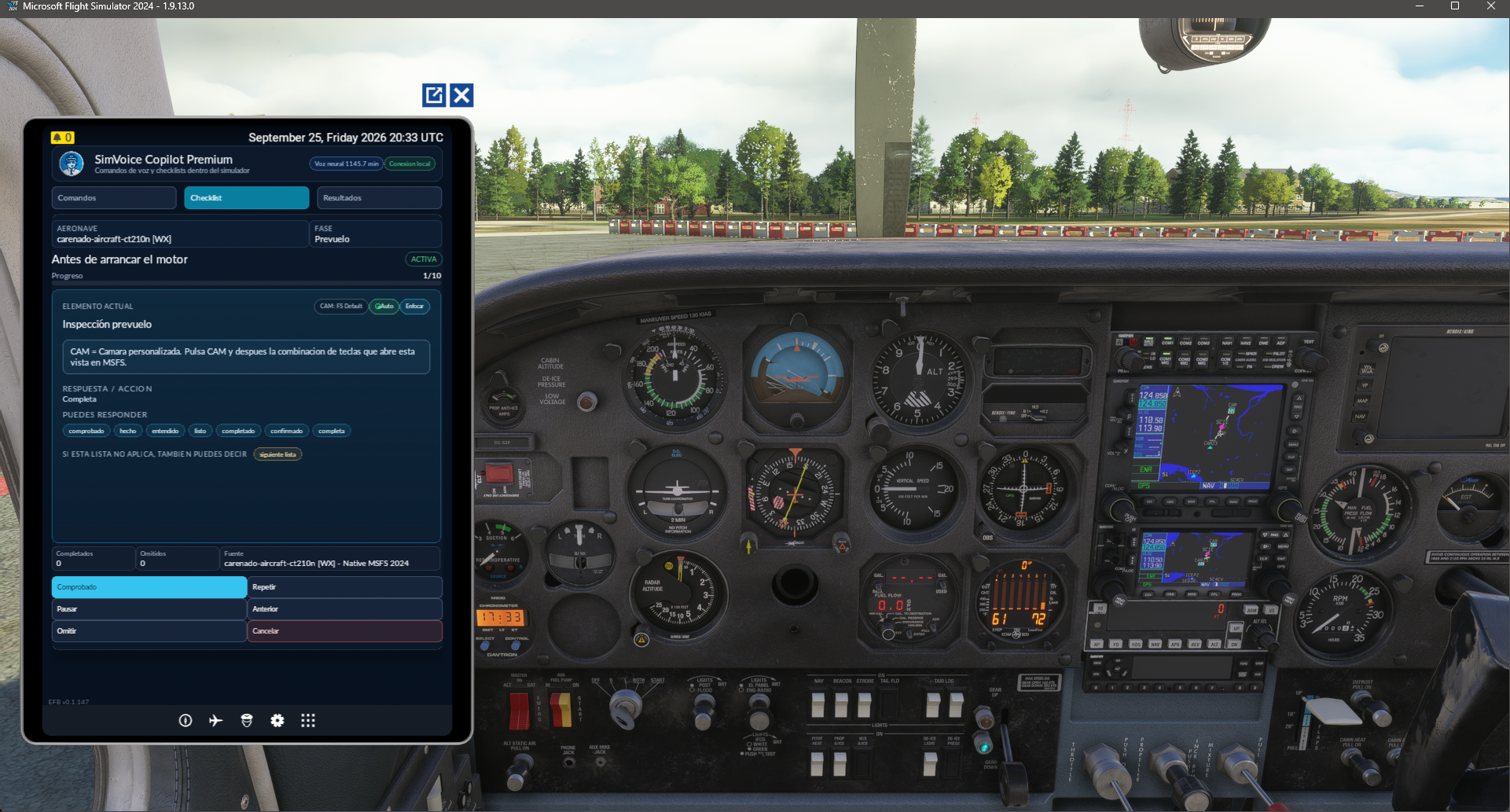 EFB MSFS 2024 - checklist activa
