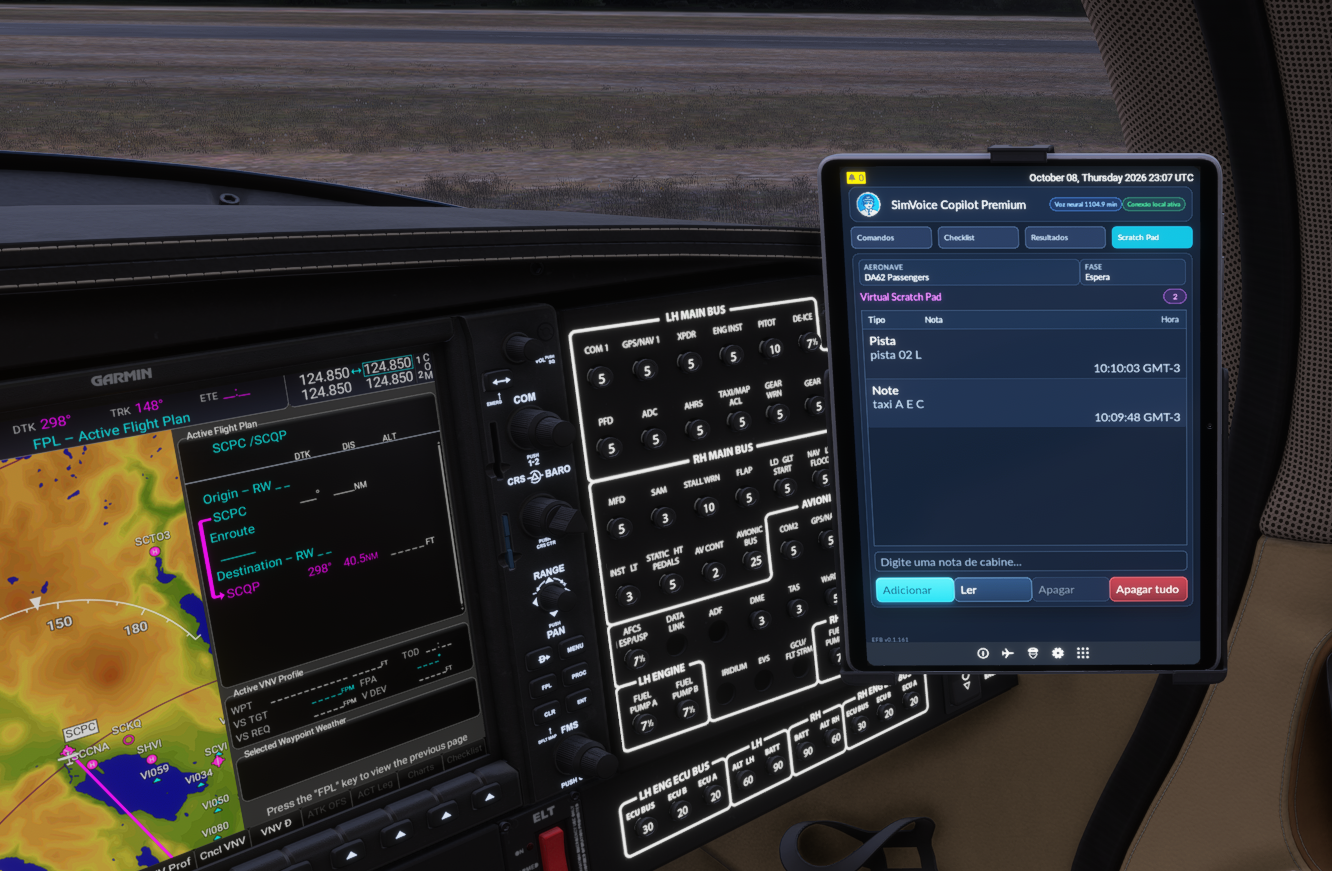Virtual Scratch Pad no EFB