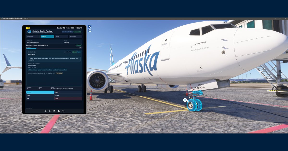 FS2024 Boeing 737 8 Max full checklist support